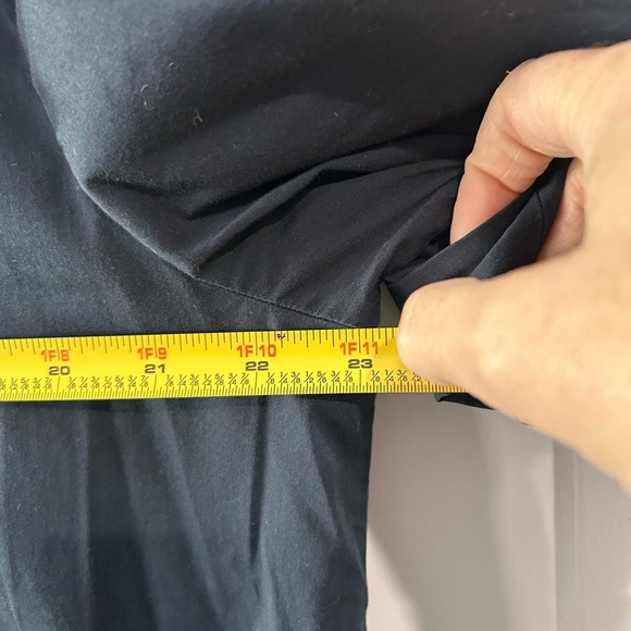 Chico's Hemmed Popover Shirt Dress, Pockets, Navy Blue, Size 2 Large Minimalist - Picture 5 of 9